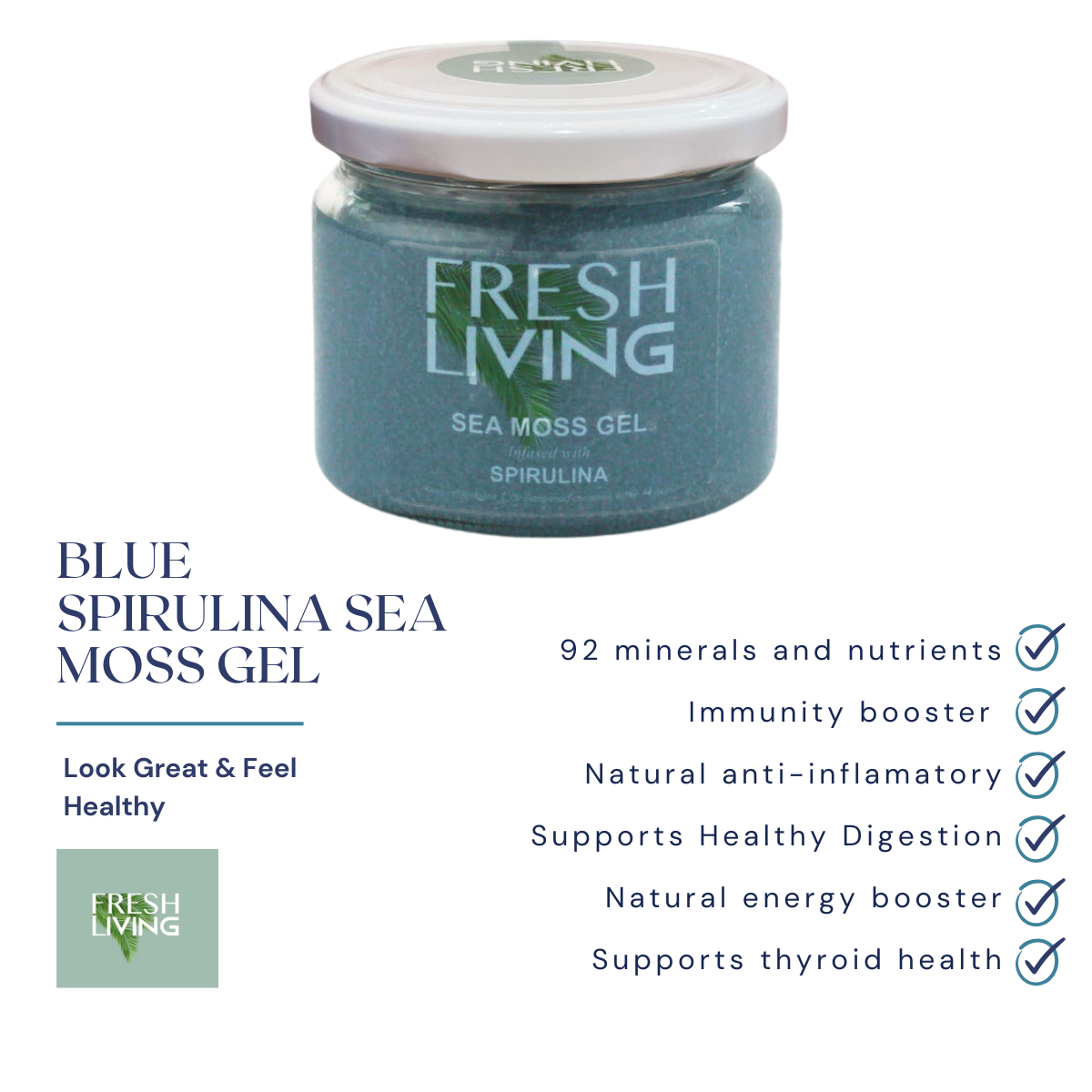 Radiant Skin Revive - Blue Spirulina Infused Sea Moss Gel